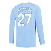 Camiseta Manchester City Matheus Nunes #27 Primera Equipación Replica 2023-24 mangas largas